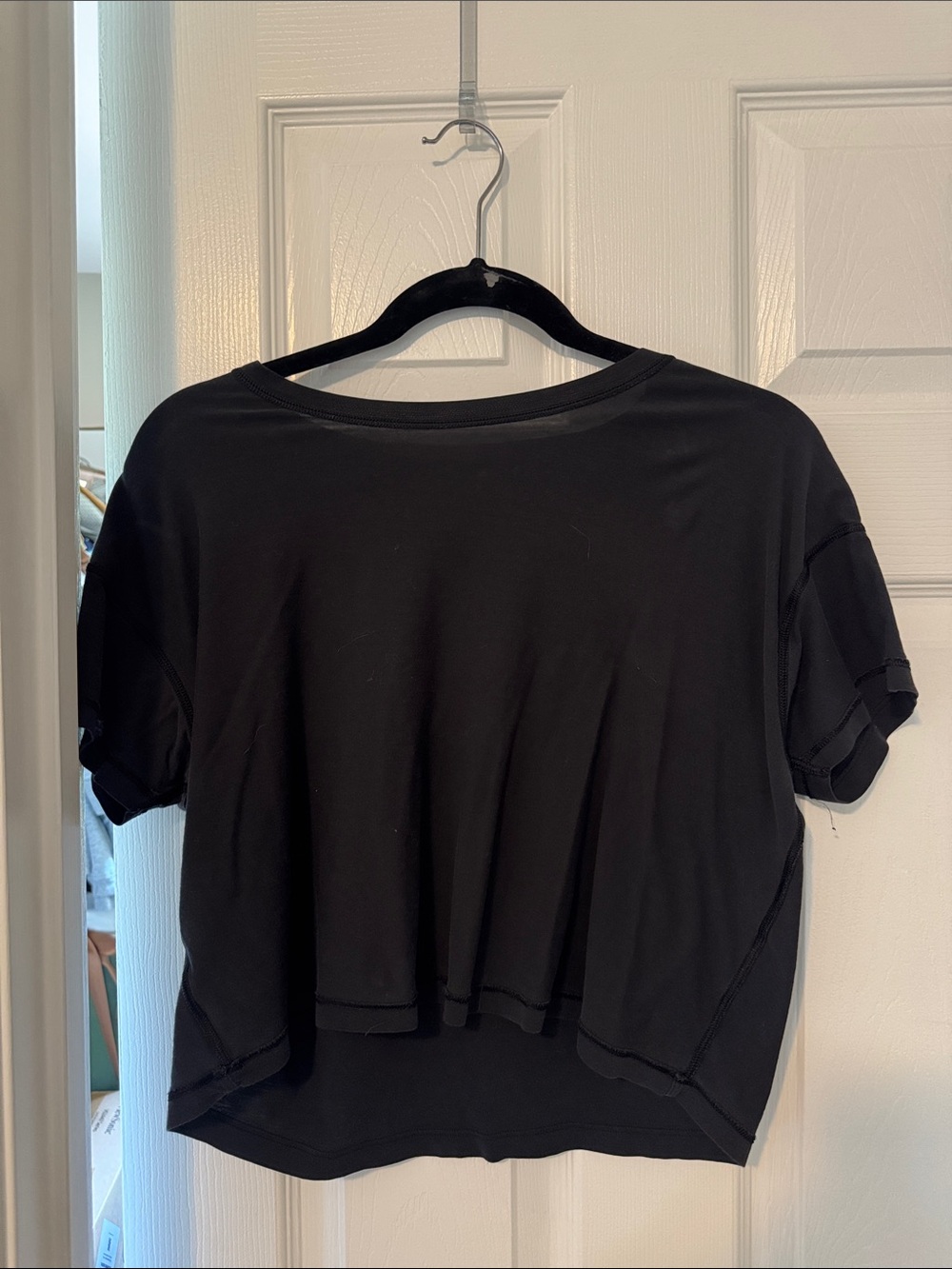 lululemon athletica Black Cropped Boxy Tee